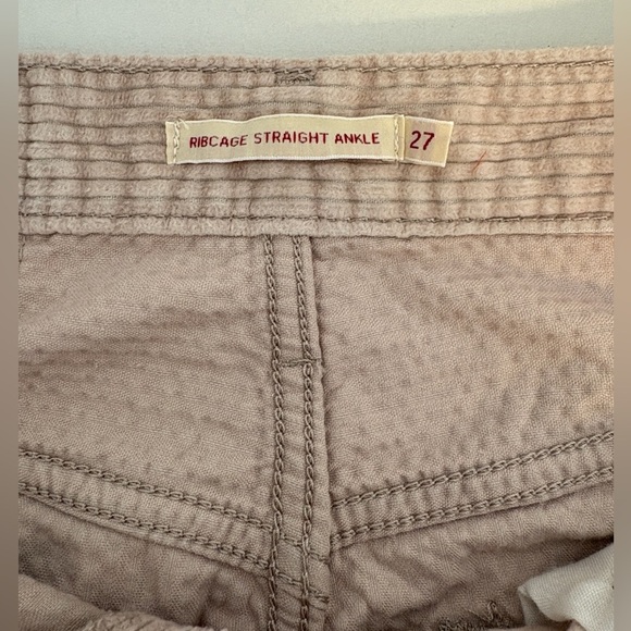 Levi’s CORDUROY RIBCAGE STRAIGHT
ANKLE WOMEN'S PANTS , sz 27 - Picture 9 of 13